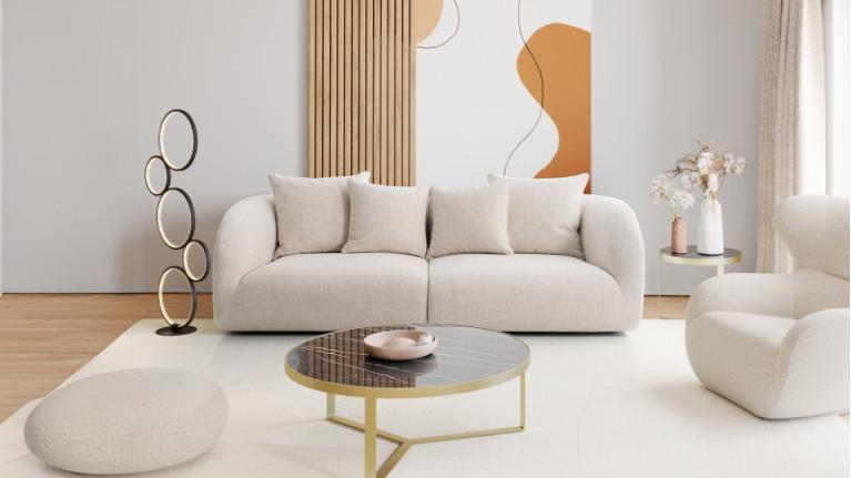 RIVA fabric sofa | Wrap-around curves and generous comfort