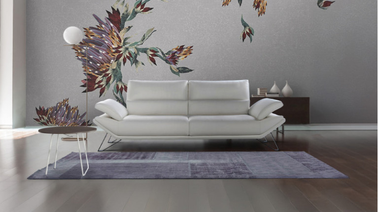 FLY sofa | A white leather living room
