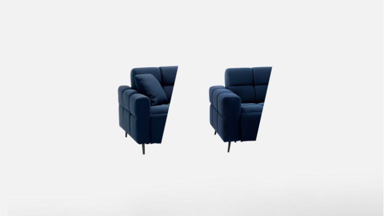 TETRIS fabric sofa bed | Contemporary design