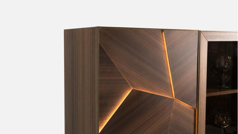 1-door showcase ECLIPSE | High-end furniture for a designer living room