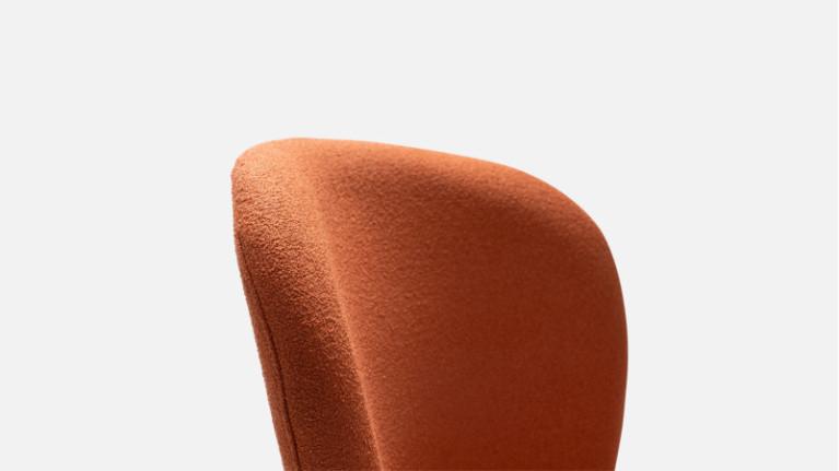 SHELL grey tweed fabric chair | Customize yours