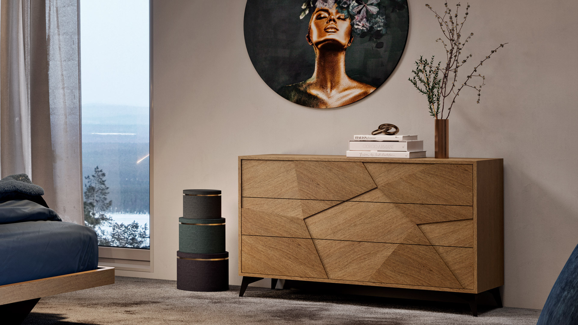 3-drawer chest ECLIPSE | Design and contemporary bedroom