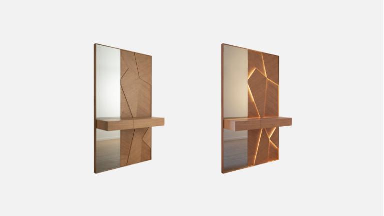 2-drawer hallway unit ECLIPSE | A contemporary designer hallway