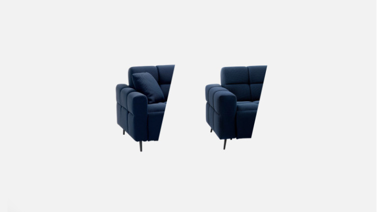 Sofa 3 seater 3D fabric TETRIS | Contemporary design