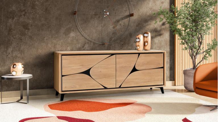 2-door sideboard coplanar FRANCE | Savoir-faire artisanale