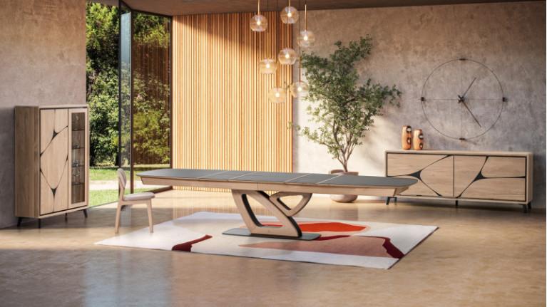 Extendable rectangular dining table FRANCE | Chêne Massif