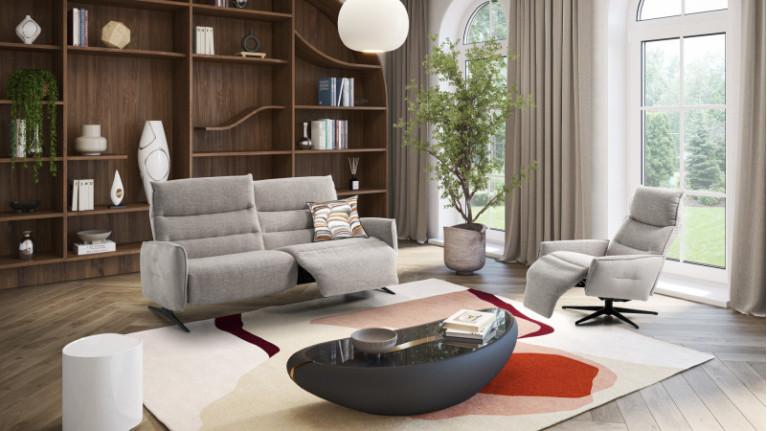 3-seater manual recliner sofa ZEUS | Comfort and relaxation