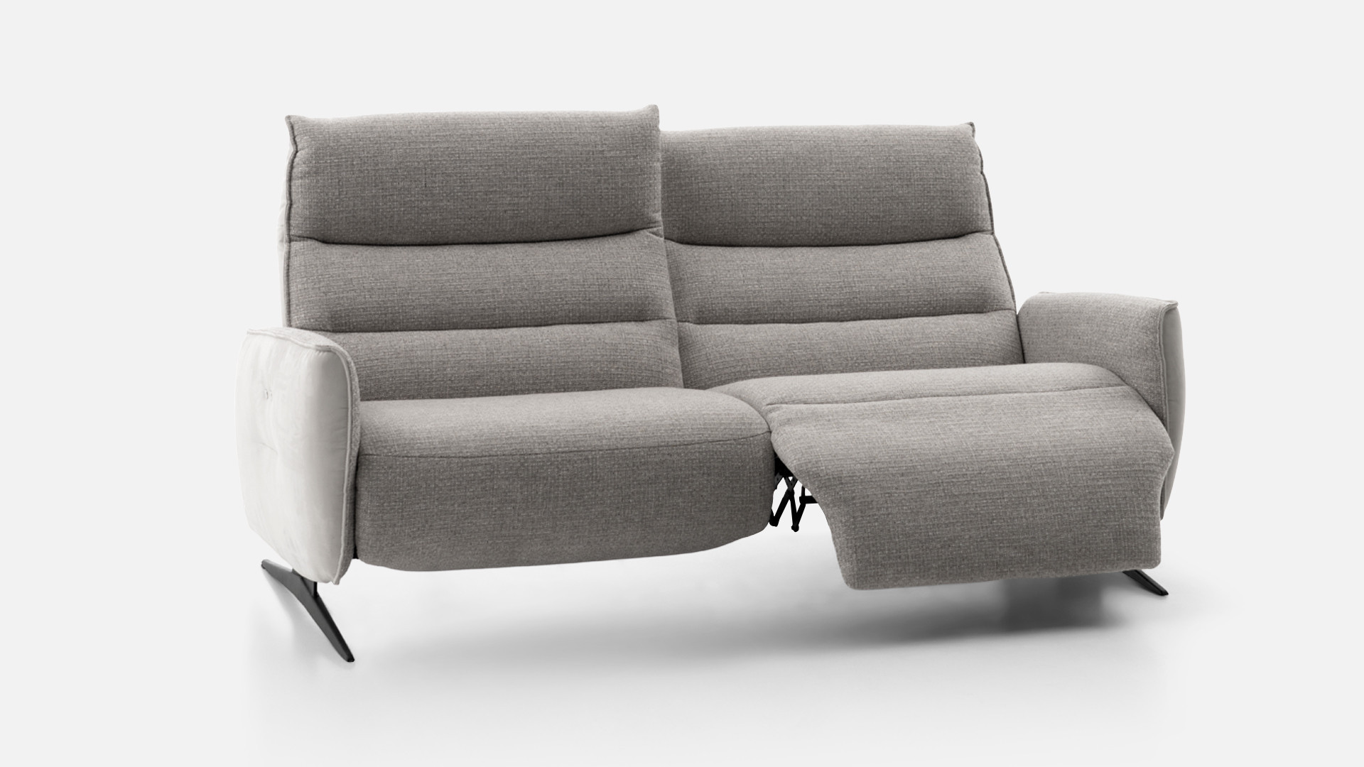 Canapé relaxation manuelle 3 places tissu ZEUS | Confort et détente