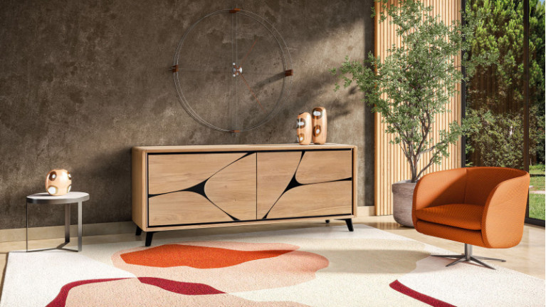 ILARY swivel armchair | Generous volume