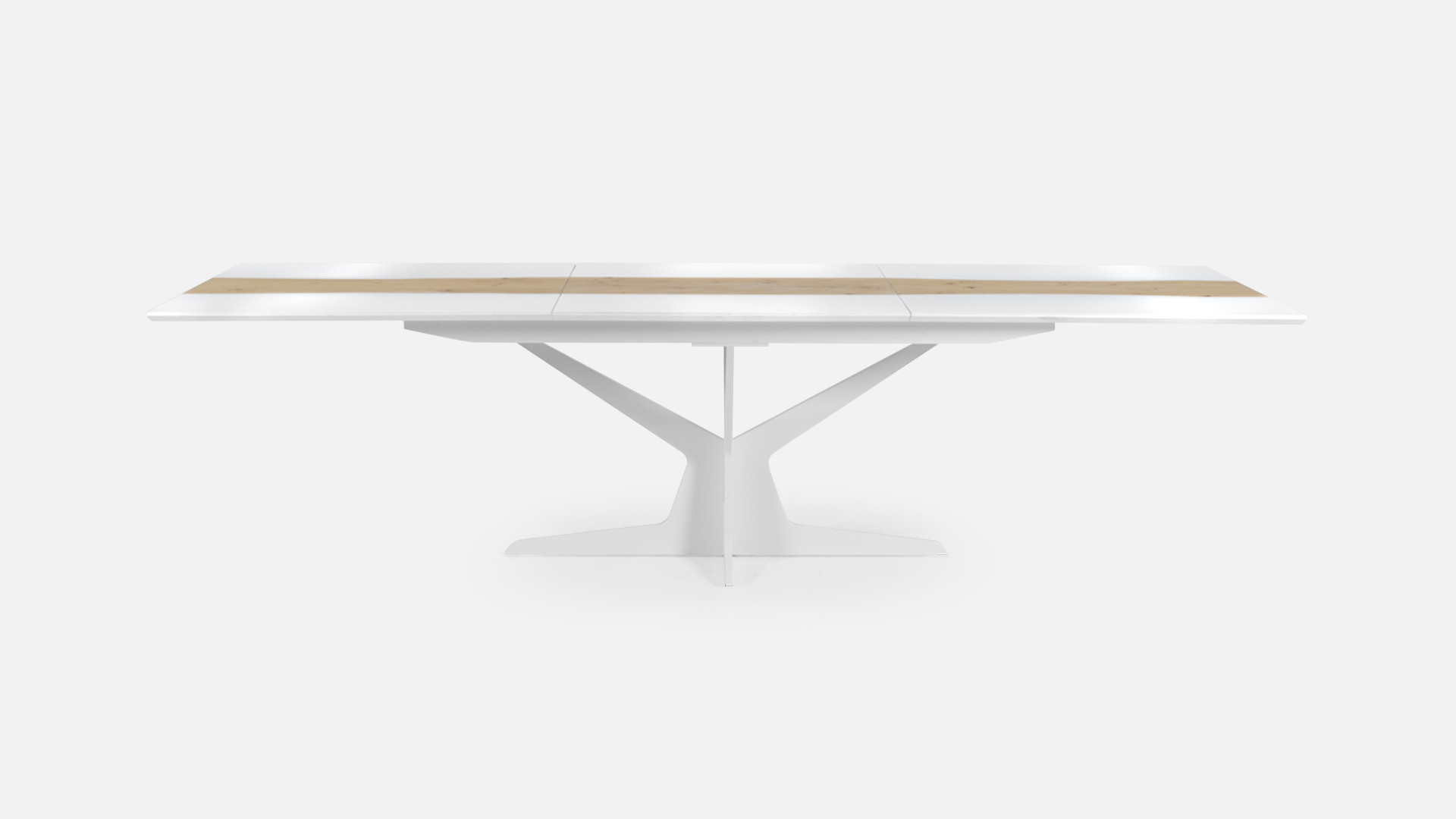 Extendable dining table in wood and lacquer RACINE