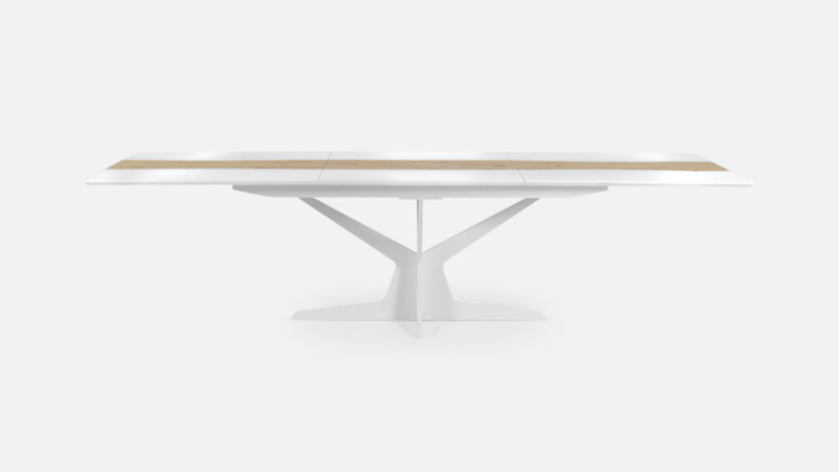 Extendable dining table in wood and lacquer RACINE