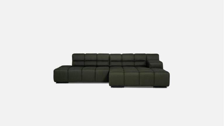 Sofa chaise longue TEMPLE | with adjustable seat depth