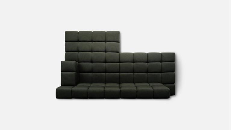 Sofa chaise longue TEMPLE | with adjustable seat depth