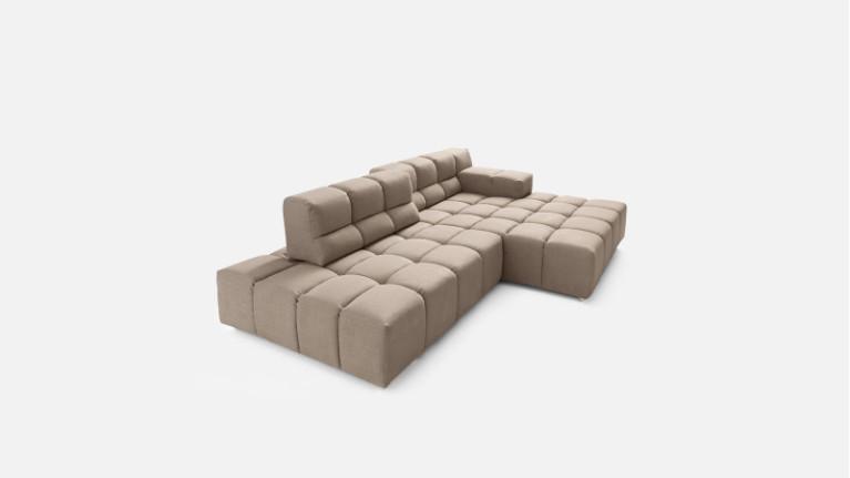 Sofa chaise longue TEMPLE | with adjustable seat depth