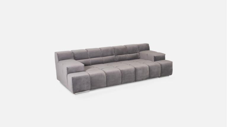 TEMPLE fabric corner sofa with adjustable seat depth