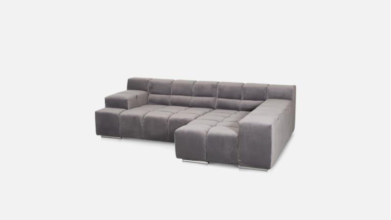 Sofa corner chaise longue maxi TEMPLE | with adjustable seat
