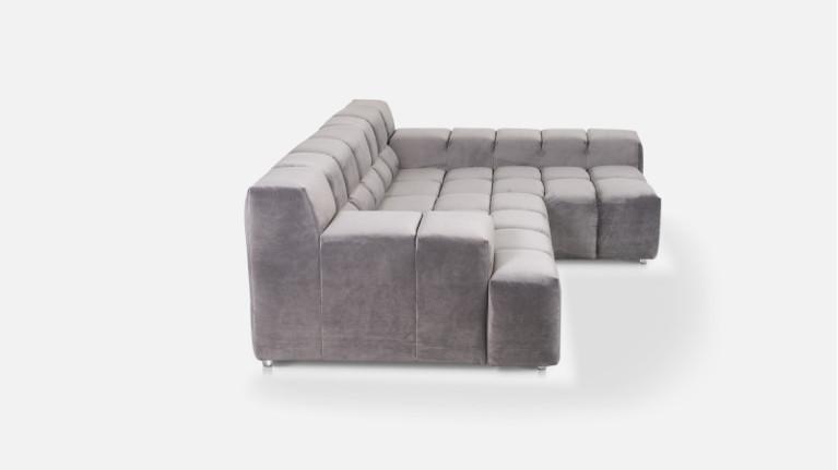 Sofa corner chaise longue maxi TEMPLE | with adjustable seat