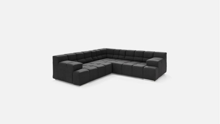 TEMPLE fabric corner sofa with adjustable seat depth