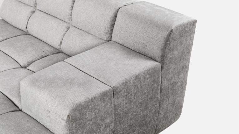TEMPLE fabric corner sofa with adjustable seat depth