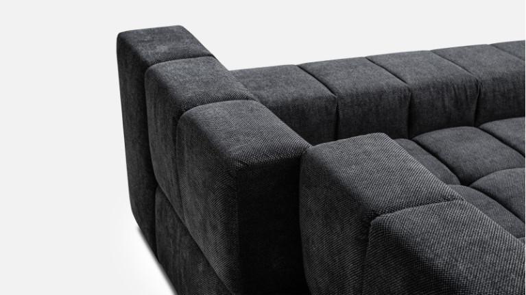 Sofa corner chaise longue maxi TEMPLE | with adjustable seat