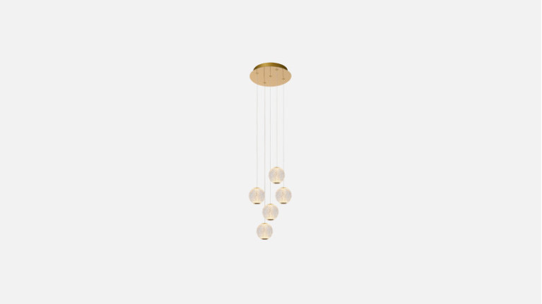 Round suspension lamp CINTRA I Crystal pearl
