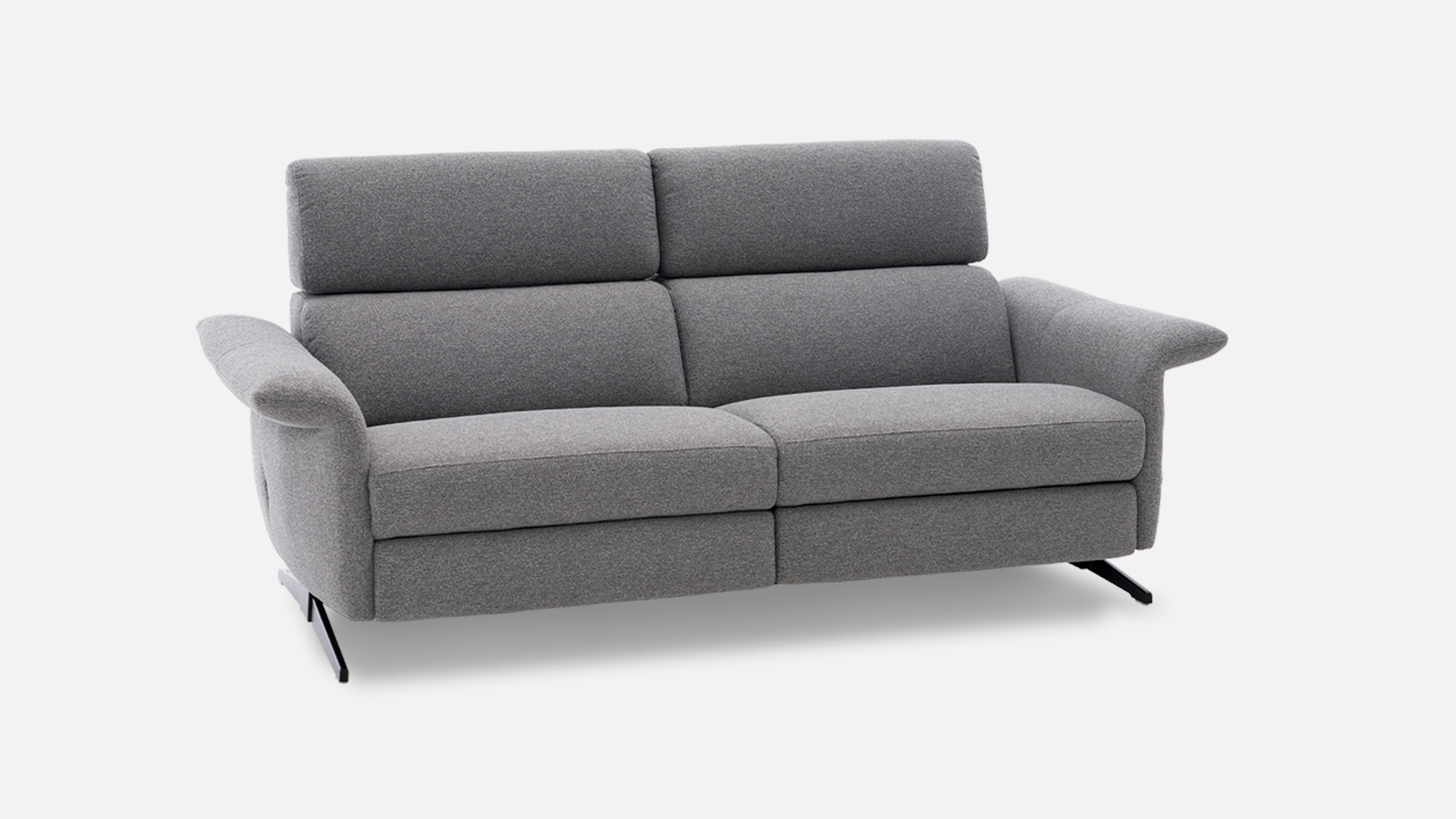 2-seater sofa in grey fabric CELESTE