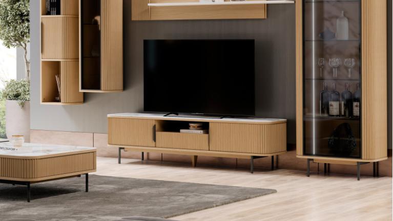 CANNELE TV stand | Soft, harmonious curves