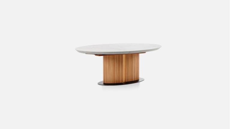 CANNELE extendable dining table | Soft, harmonious curves