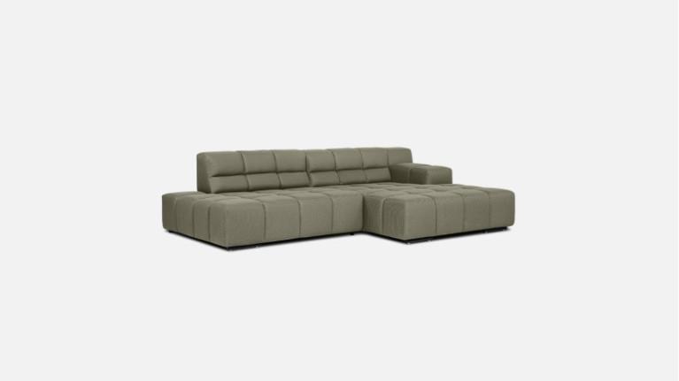 Sofa chaise longue TEMPLE | with adjustable seat depth