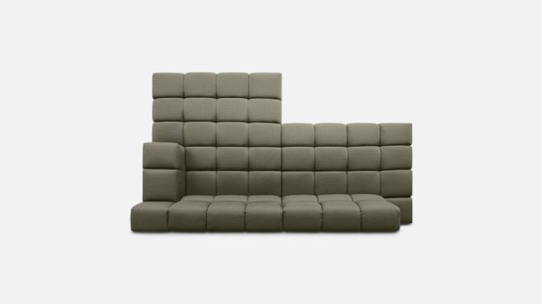 Sofa chaise longue TEMPLE | with adjustable seat depth