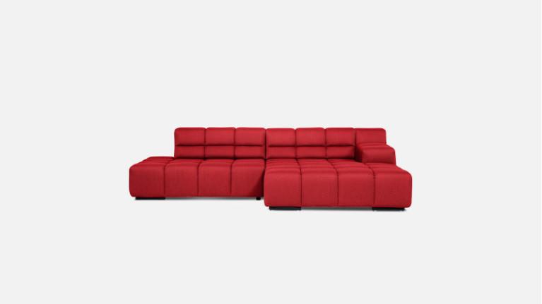 Sofa chaise longue TEMPLE | with adjustable seat depth