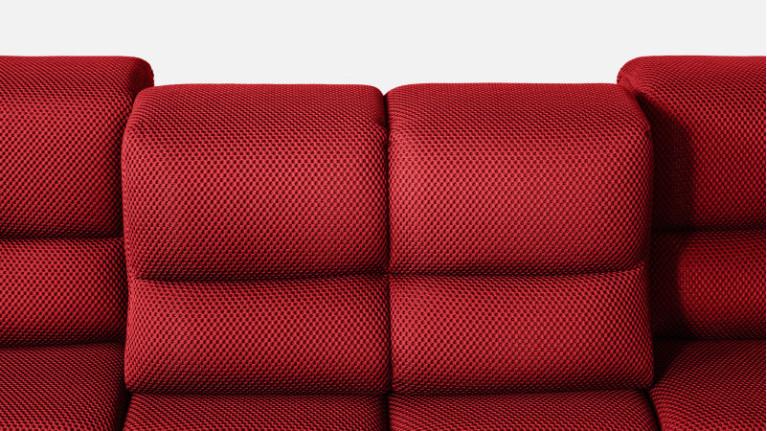 Sofa chaise longue TEMPLE | with adjustable seat depth