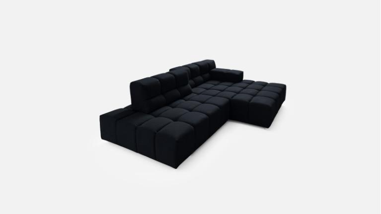 Sofa chaise longue TEMPLE | with adjustable seat depth