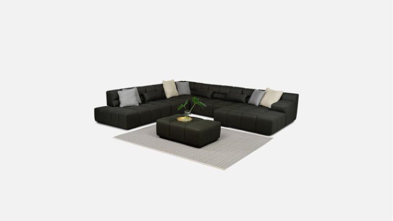 maxi modular corner sofa TEMPLE | Extra-wide version