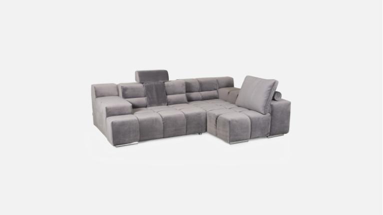 Sofa corner chaise longue maxi TEMPLE | with adjustable seat
