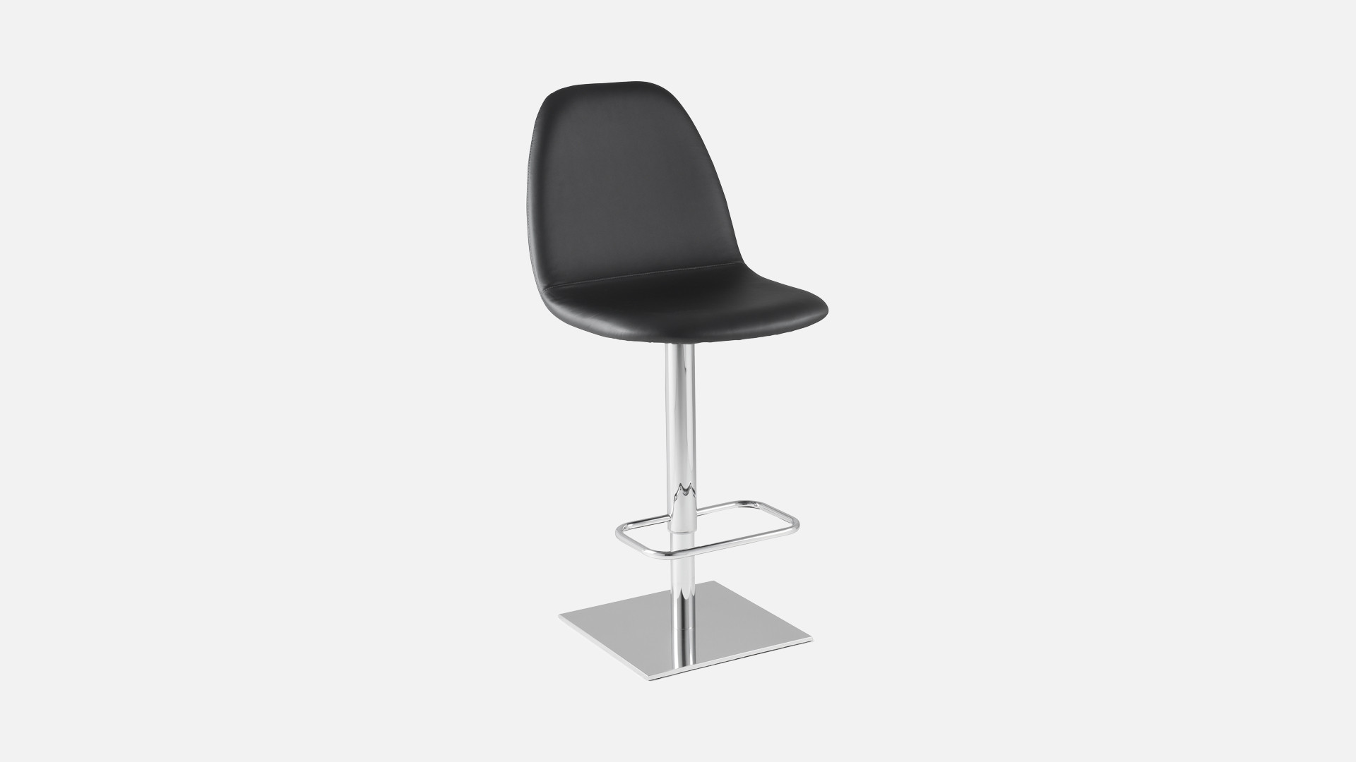 KUBE stool - A high-end bar stool for extra height. Swivel base and adjustable height.