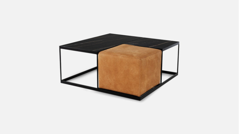 Coffee table BELLAGIO | Integrated pouffe