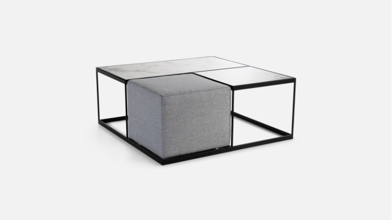 Coffee table BELLAGIO | Integrated pouffe