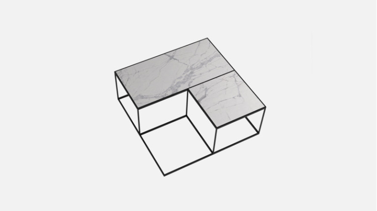 Coffee table BELLAGIO | Integrated pouffe