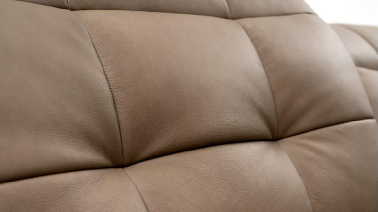 3-seater leather sofa BEACH | 100% modular