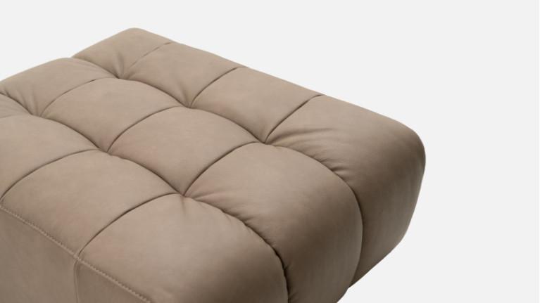 100% modular leather pouf for living room, BEACH