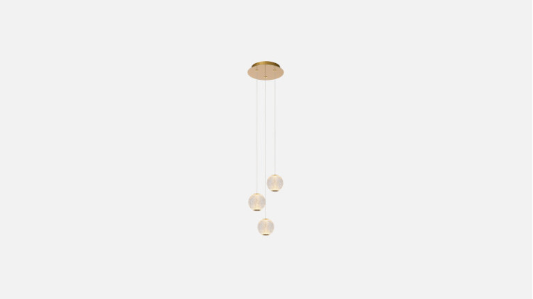 Round suspension lamp CINTRA I Crystal pearl
