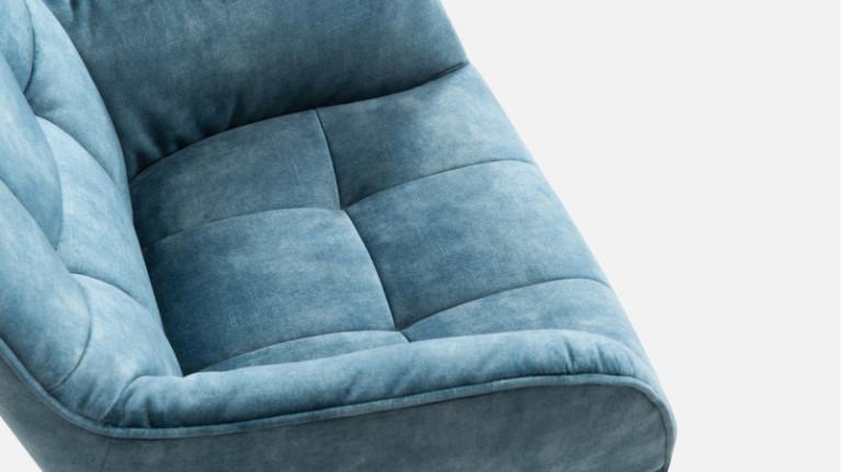 LITCHI fabric swivel armchair | Scandinavian design and comfort