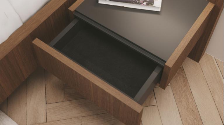 Bed with bedside tables PIANA | Unique and contemporary bed design