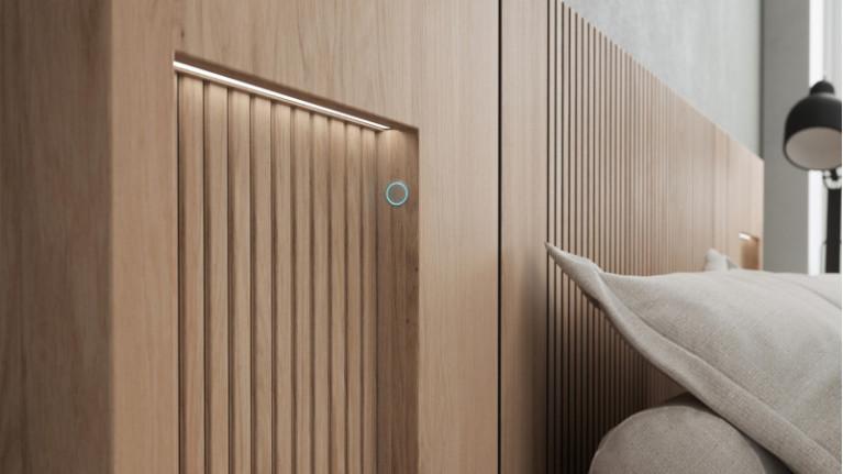 Bed with bedside tables PIANA | Unique and contemporary bed design