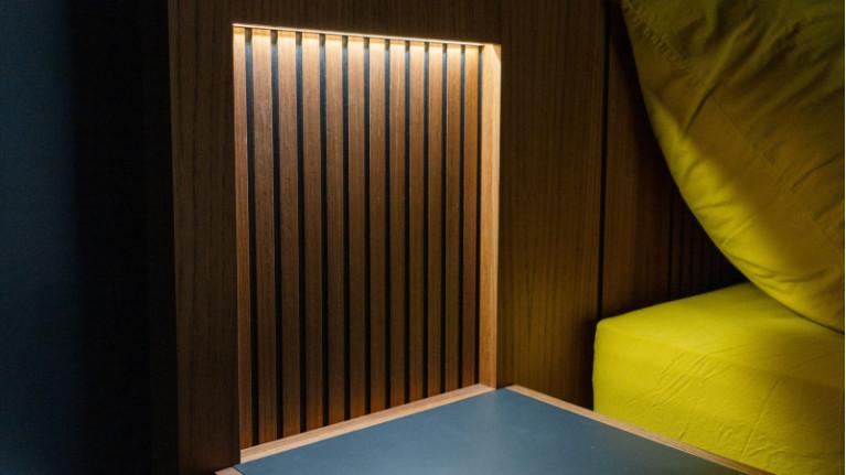 Bed with bedside tables PIANA | Unique and contemporary bed design