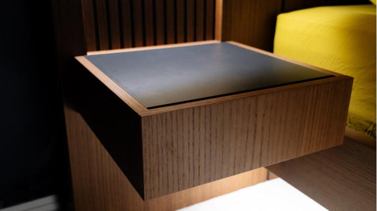 Bed with bedside tables PIANA | Unique and contemporary bed design