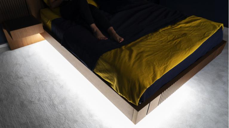 Bed with bedside tables PIANA | Unique and contemporary bed design