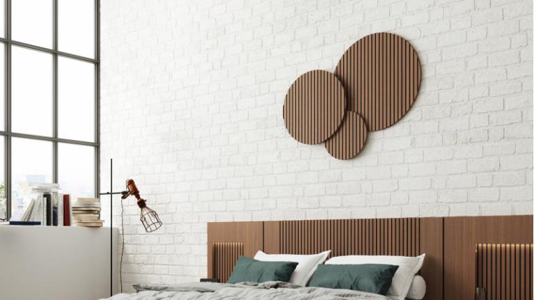 PIANA decorative wall triptych I Available in 5 oak shades