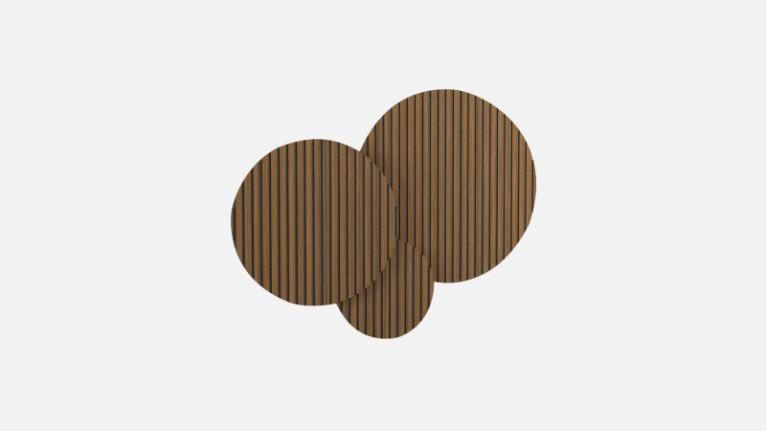 PIANA decorative wall triptych I Available in 5 oak shades